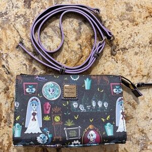 Dooney & Bourke Haunted Mansion, Disney, with crossbody strap - Black and Purple